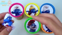 Cups Play Doh Clay Surprise Toys Smurfs Collection Disney Pixar Rainbow Learn Colours in English