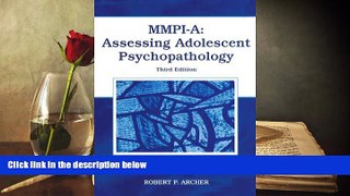 PDF [FREE] DOWNLOAD  MMPI-A: Assessing Adolescent Psychopathology Robert P. Archer [DOWNLOAD]