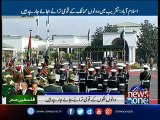 Nawaz Sharif warmly receives Palestinian President Mehmood Abbas on his arrival at PM House