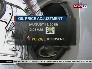 NTVL: Oil price adjustment
