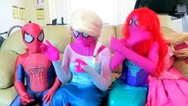 Spiderman vs Joker vs Frozen Elsa - Epic Pool Party! w/ Little Mermaid Ariel & Pink Spidergirl