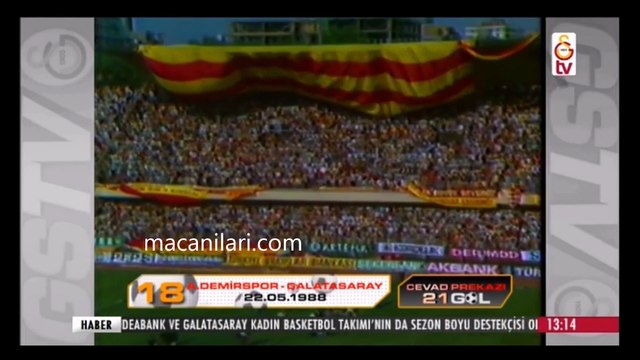 [HD] 22.05.1988 - 1987-1988 Turkish 1st League Matchday 37 Adana Demirspor 0-5 Galatasaray [Only Cevad Prekazi's Goal]
