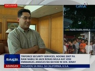 Triforce Security Services, noong 2007 pa raw nabili ni Jack Roxas mula sa bayaw ni Sen. Binay