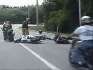 Accident moto stunt