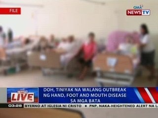 NTVL: DOH, tiniyak na walang outbreak ng hand, foot and mouth disease sa mga bata