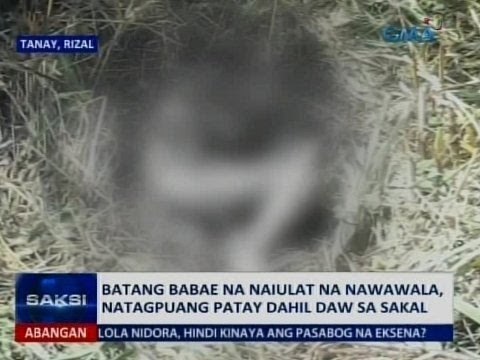 Saksi: Batang babae na naiulat na nawawala, natagpuang patay dahil daw sa sakal