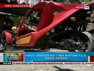 Pinoy version ng t-rex motorcycle sa Mapandan, Pangasinan, agaw-pansin