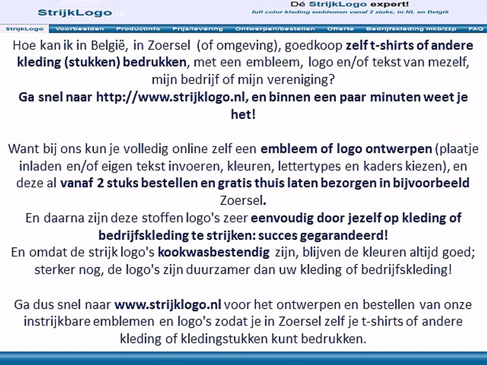 Zelf kleding bedrukken Zoersel