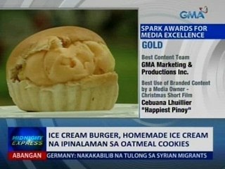 Descargar video: Saksi: Ice cream burger, homemade ice cream na ipinalaman sa oatmeal cookies