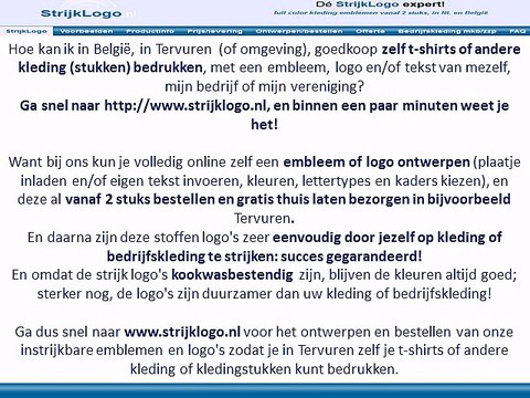 Zelf kleding bedrukken Tervuren