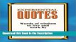 Download [PDF] Experiential Quotes : Words of wisdom to live and work by Full Ebook