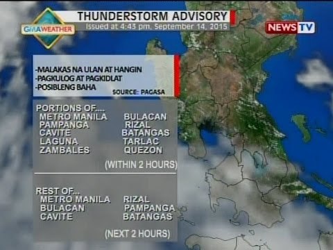 QRT: Weather update as of 5:47 p.m. (September 14, 2015)