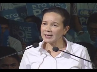 Grace Poe's announcement on 2016 political plans