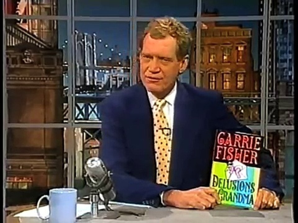 Carrie Fisher on Late Show, April 4, 1994