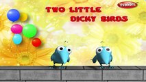 Two Little Dicky Birds | Nursery Rhymes With Lyrics | Nursery Poems | 3D Nursery Rhymes For Children