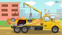Cars Cartoons about The Crane with The Truck   kids videos compilation with cars, trucks, bus etc
