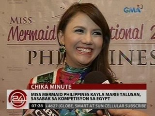 24Oras: Miss Mermaid Philippines Kayla Marie Talusan, sasabak sa kompetisyon sa Egypt