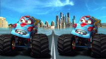 Monster Trucks Cartoons Finger Family Nursery Rhymes For Children | Monster Truck Finger Family