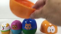 Bubble Guppies Stacking Cups - Open Surprise Eggs Mr. Grouper find Molly then Gil and Bubble Puppy