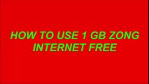 ZONG FREE INTERNET