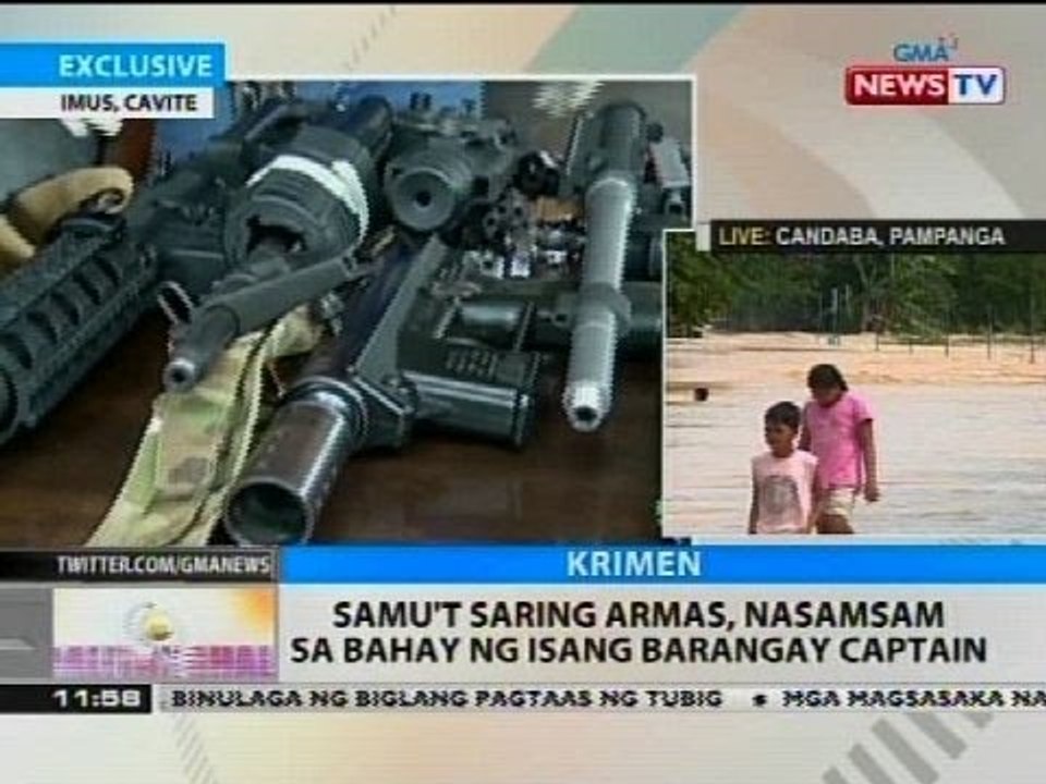 BT: Samu't saring armas, nasamsam sa bahay ng isang barangay captain