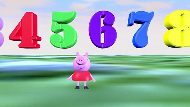 Peppa pig los numeros en espanol - videos infantil español - los números - aprender a contar