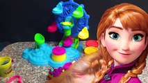 Play Doh Frozen Ice Cream Cake Surprise Toy Anna Teach Toddlers Colors Counting with Modelling Clay
