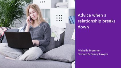 Advice when a relationship breaks down
