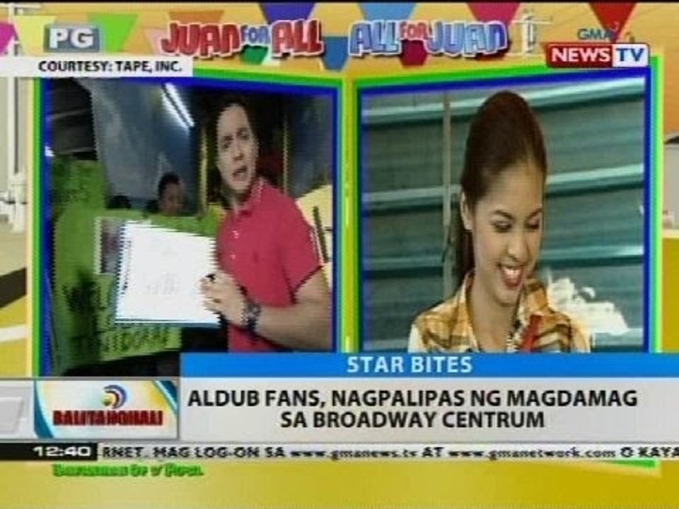 AlDub fans, nagpalipas ng magdamag sa Broadway Centrum