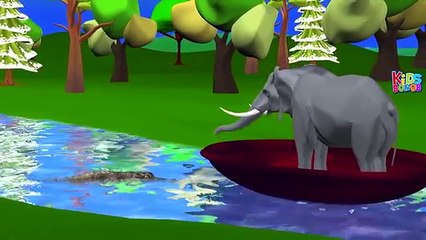 Cartoon Elephant Animal Finger Family Nursery Rhymes | Elephant Rhymes For Children