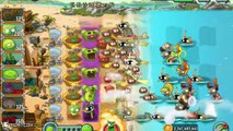 Plants vs Zombies 2 Gameplay Walkthrough - New Plants Chesnut Squad Big Waves Beach