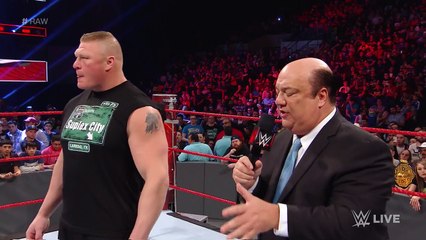Brock Lesnar wants to battle Goldberg one last time at WrestleMania Raw, 30 Jan 2017