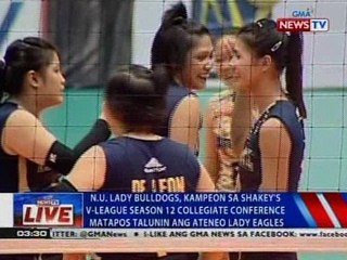 NTVL: NU Lady Bulldogs, kampeon sa Shakey's V-League Season 12 Collegiate Conference