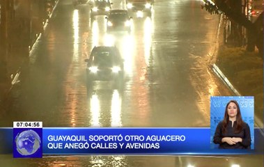 Guayaquil soportó otro aguacero que anegó calles y avenidas