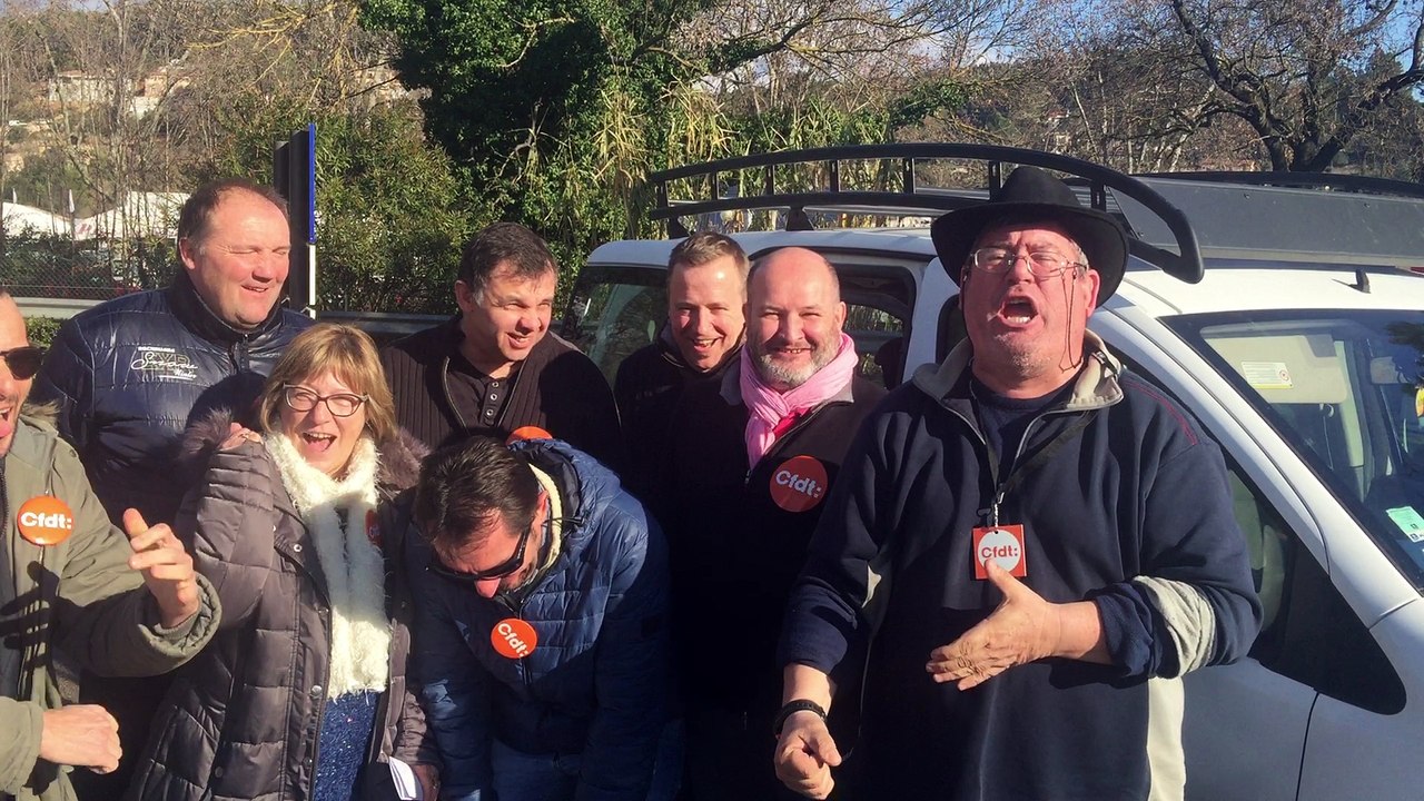 Action TPE de la Cfdt du Var à Draguignan le 11 janvier 2017