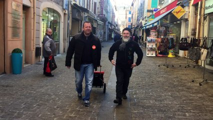Action TPE de la Cfdt du Var à Saint-Maximin-La-Sainte-Beaume le 12 janvier 2017