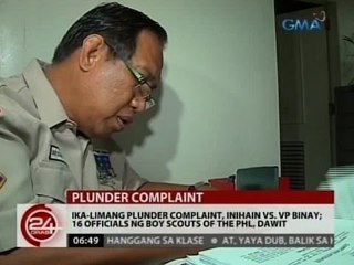 Ika-limang plunder complaint, inihain vs. VP Binay; 16 officials ng Boy Scouts of the PHL, dawit