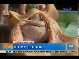 Unang Hirit discovers lechon stuffed with two whole roast chicken!
