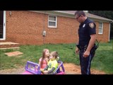 Kids get 'pulled over' by their cop dad