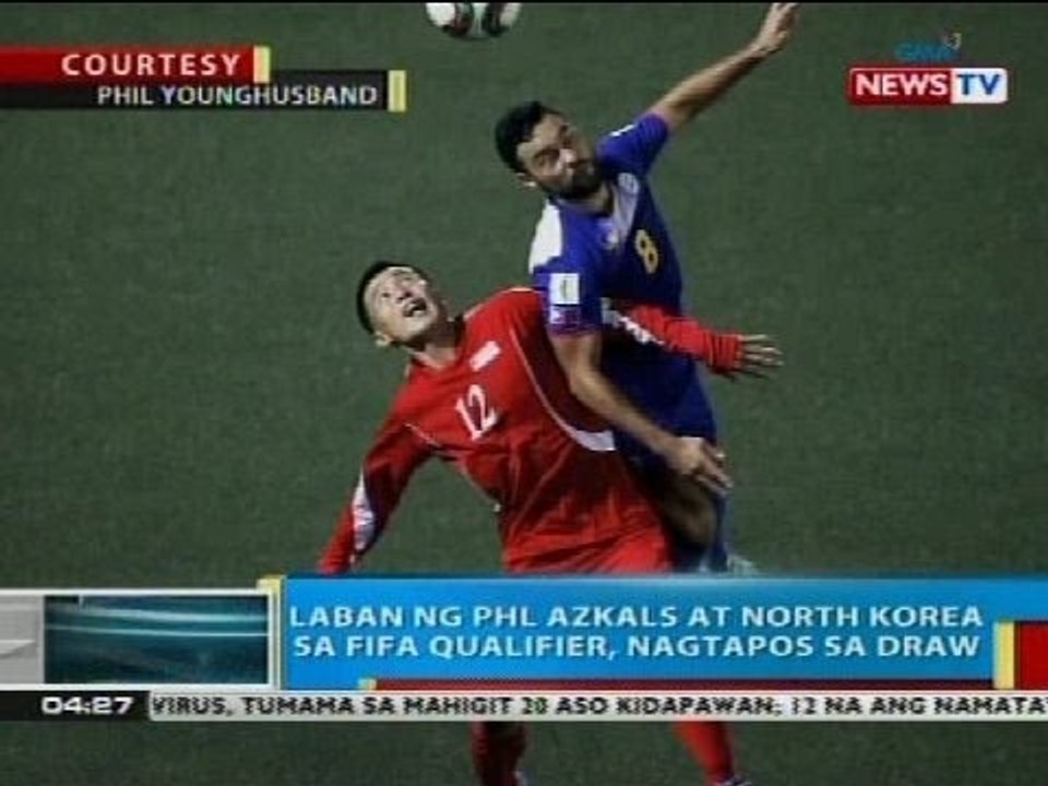Laban ng PHL Azkals at North Korea sa FIFA Qualifiers, nagtapos sa draw