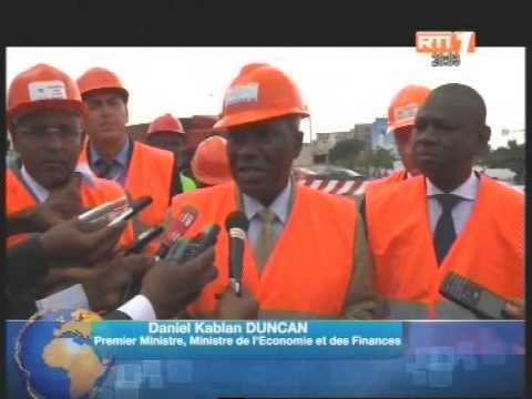 Construction du 3ème Pont: Le 1er ministre Daniel Kablan Duncan sur le chantier du pont HKB