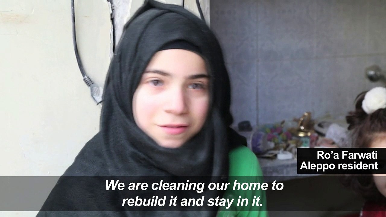 Eastern Aleppo residents 'rebuild Syria' and their homes