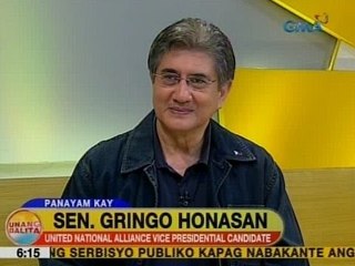 UB: Panayam kay UNA vice presidential candidate Sen. Gringo Honasan
