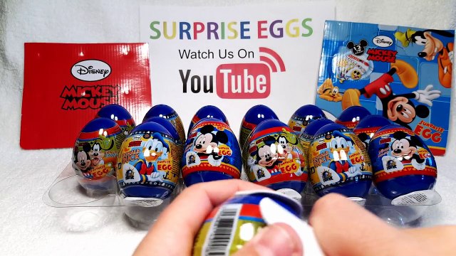 Mickey Mouse Surprise Eggs Opening Toys Disney - part 1/2 -12 Kinder Surprise Egg Style Toys
