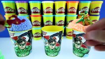 JUSTICE LEAGUE Play Foam Clay Cups with Play Doh Surprise Eggs – DC TMNT Toys