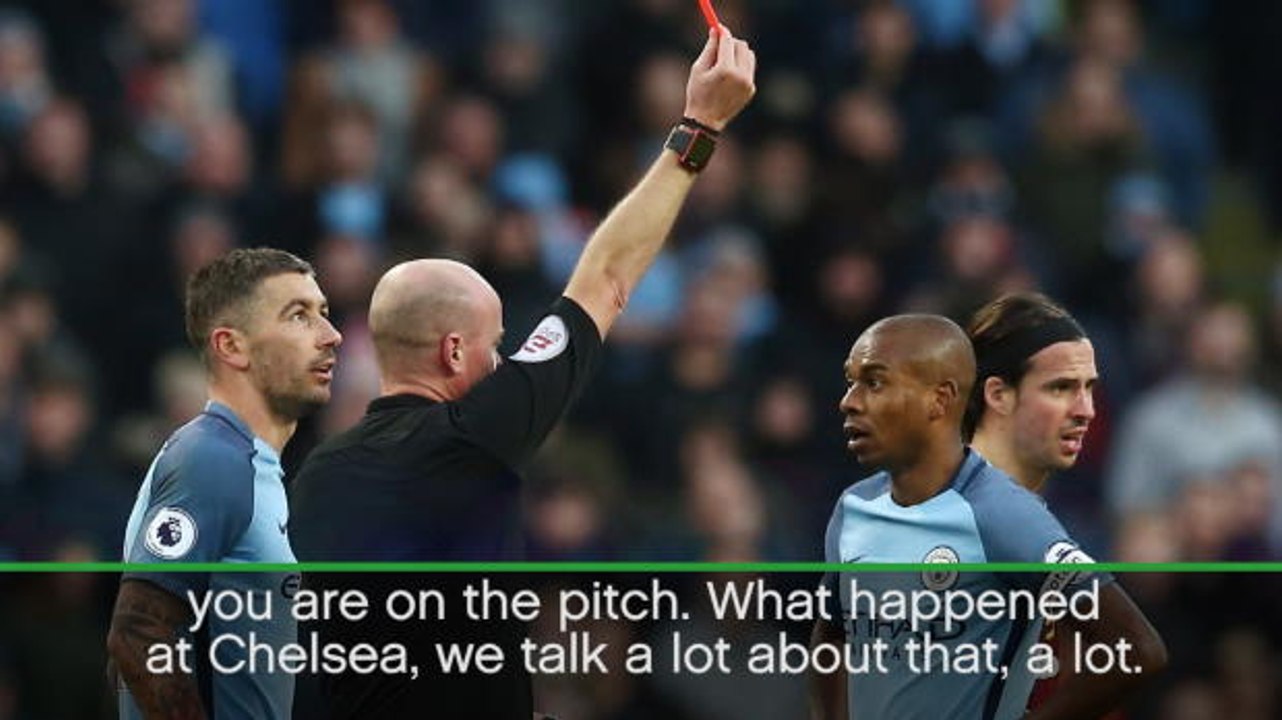 Fernandinho is not aggressive - Guardiola