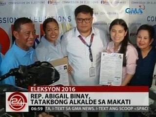 24Oras: Rep. Abigail Binay, tatakbong alkalde sa Makati