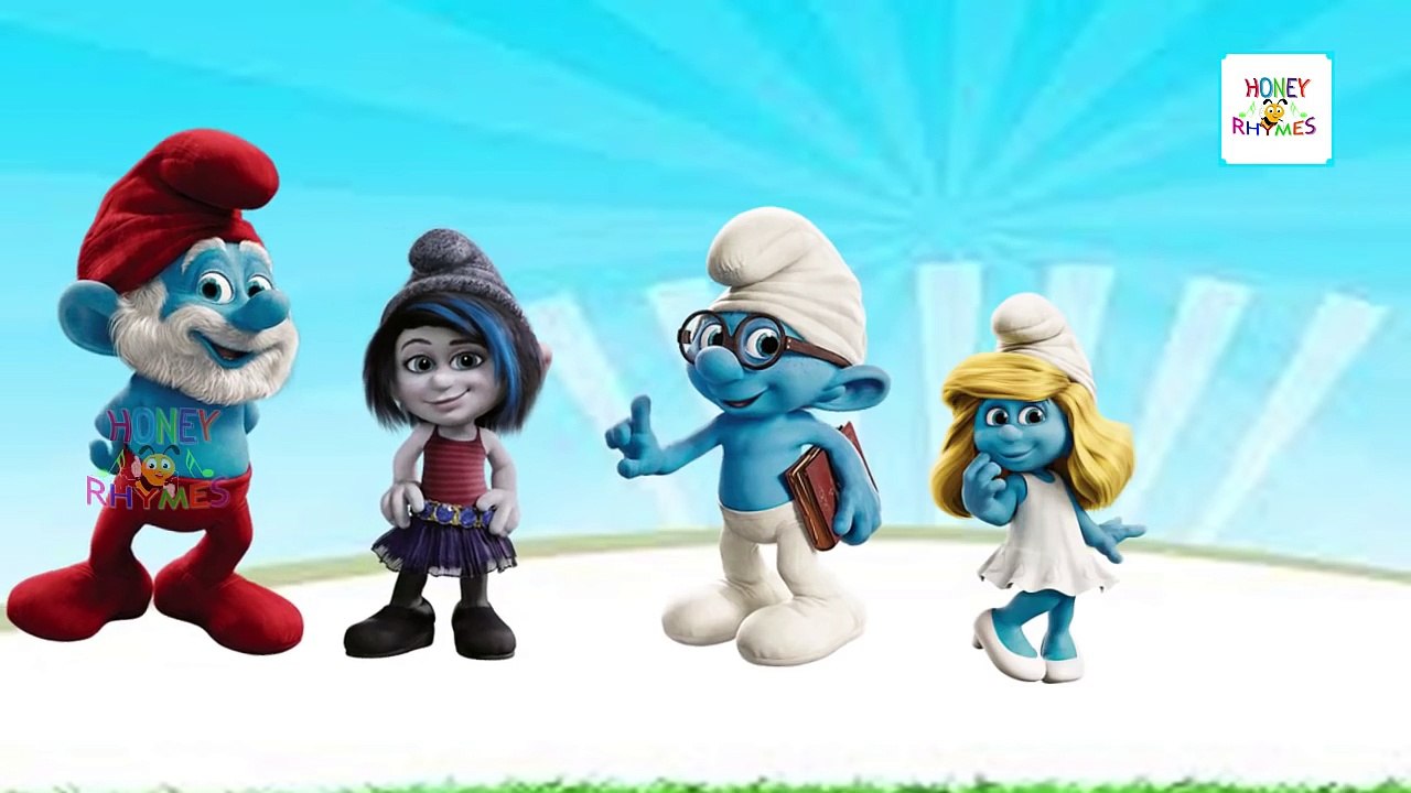 Finger Family SMURFS Family Nursery Rhymes | Cartoon Animtion Rhymes for Children and Babies