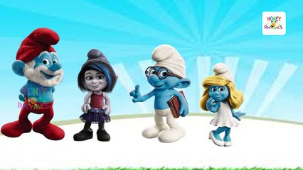 Finger Family SMURFS Family Nursery Rhymes | Cartoon Animtion Rhymes for Children and Babies