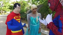 Frozen Elsa Superman Batman Ironman Vs Spiderman Shock Prank | SuperHero Fun In Real Life